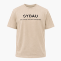 SYBAU-Unisex Oversized Beige T-Shirt