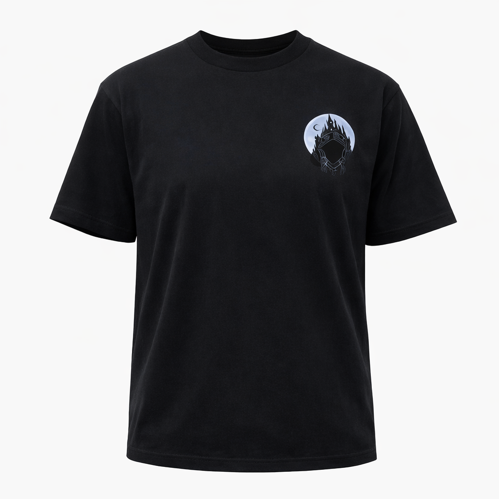 Night Castle – Unisex Oversized Black T-Shirt