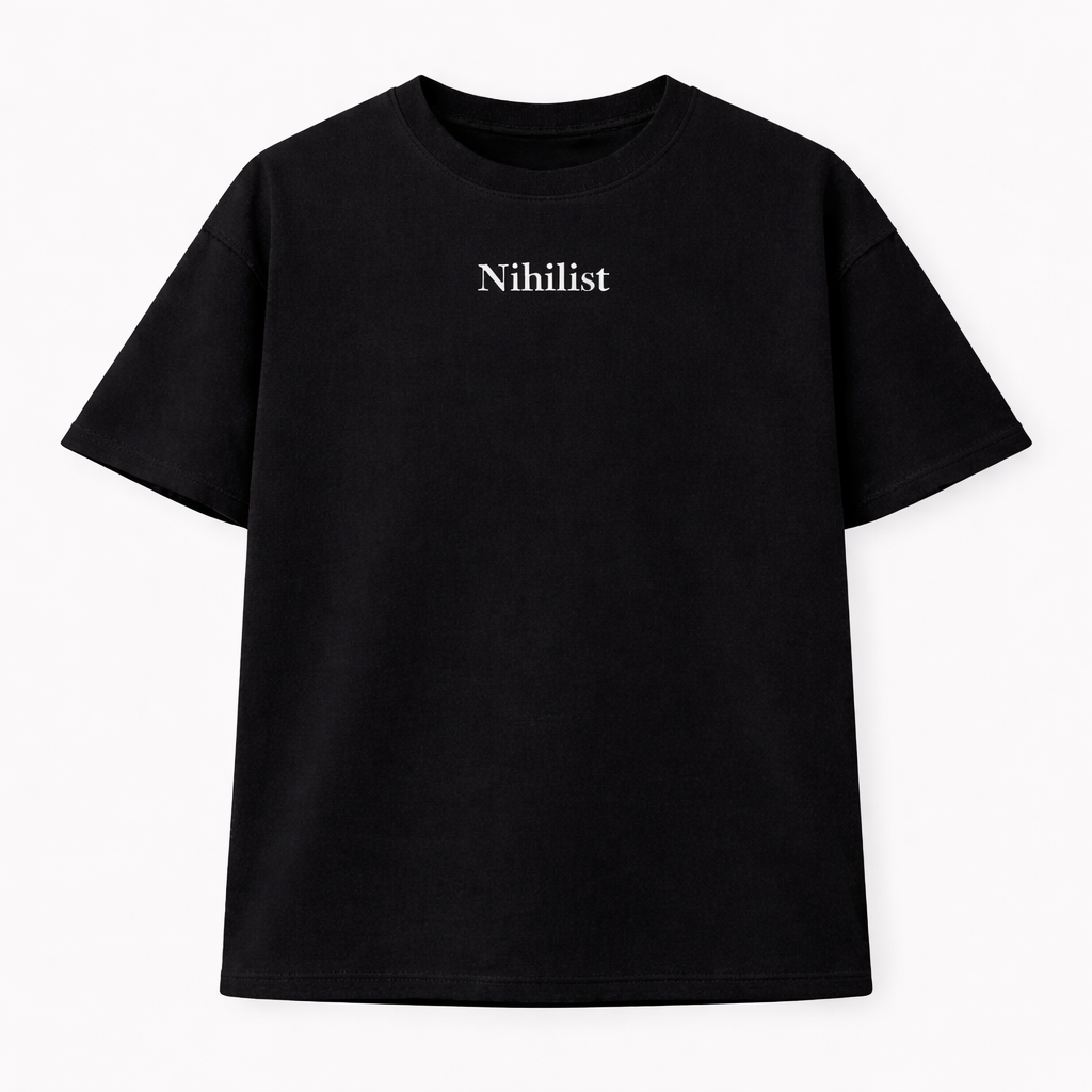 Nihilist Unisex Oversized Black T-Shirt
