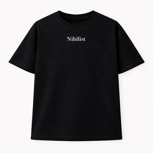 Nihilist Unisex Oversized Black T-Shirt