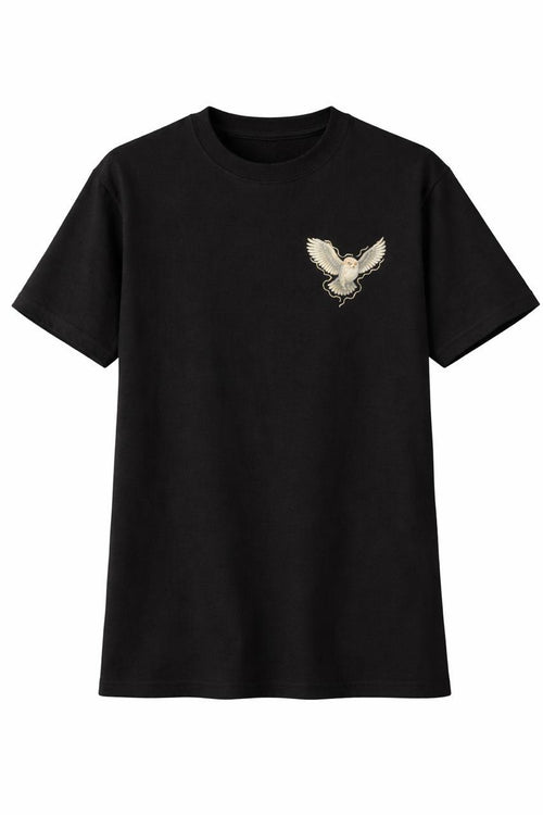 Night Owl –Unisex Oversized Black T-Shirt