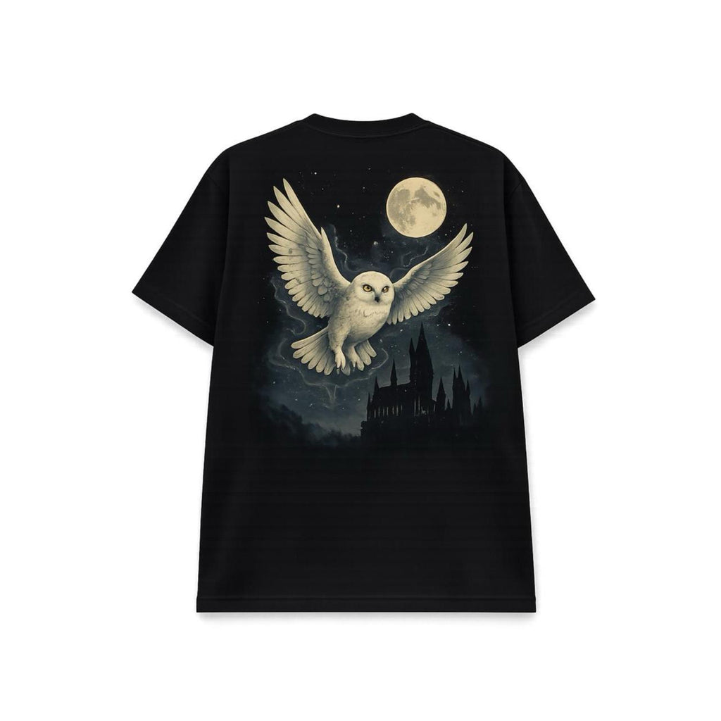 Night Owl –Unisex Oversized Black T-Shirt