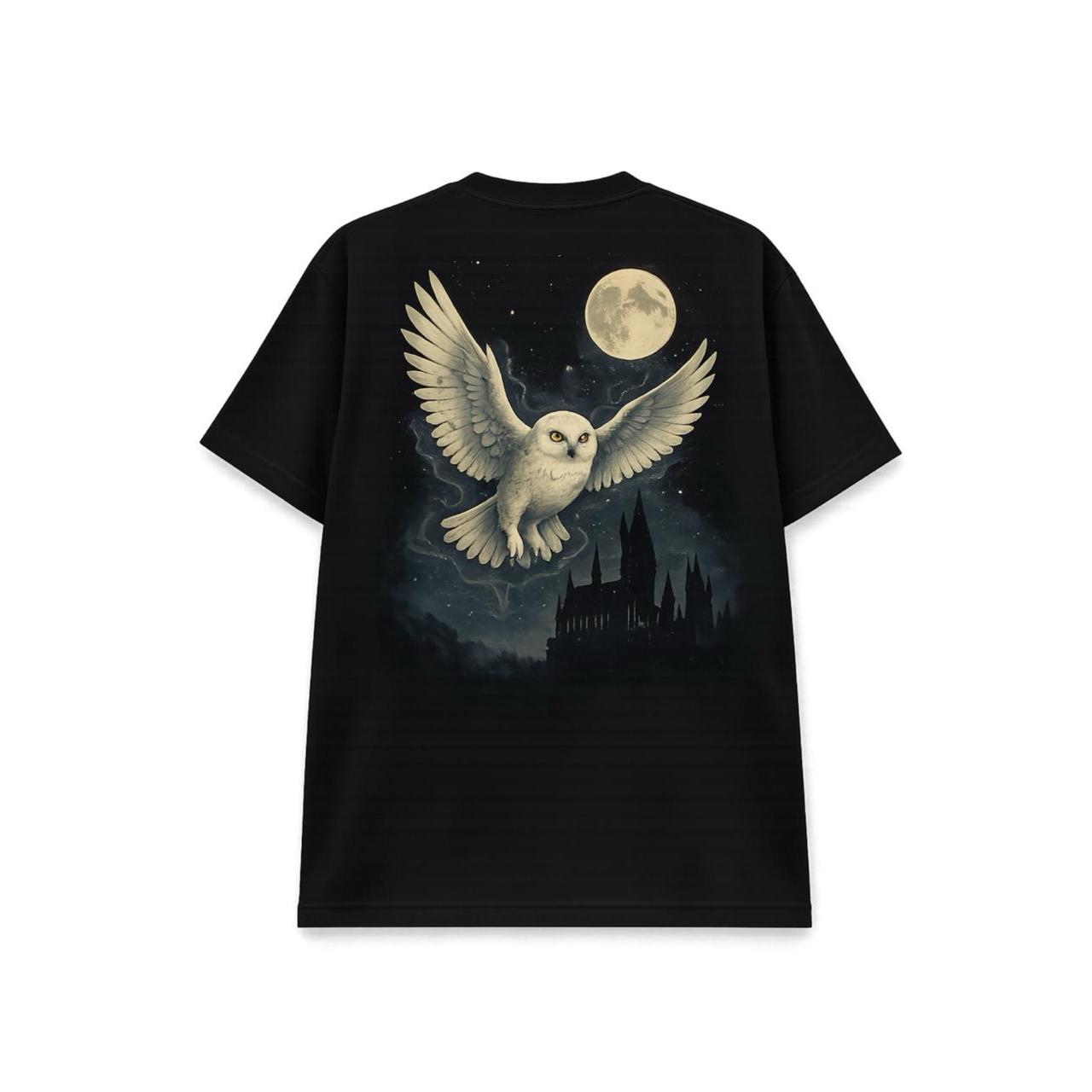 Night Owl –Unisex Oversized Black T-Shirt